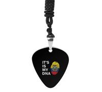 Ecuador It's Is My DNA Guitar Pick Pendant Necklace for Acoustic Electric Bass Players Guitar Accessories Guitarist Gifts