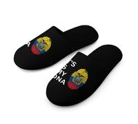 Ecuador It's Is My DNA Slippers Women Winter Warm Cotton Hotel Slippers Anti-Slip Bedroom Slip-Ons Shoes 38-39_（7-8）
