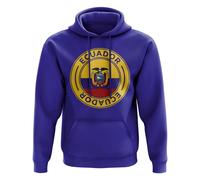Ecuador Junior Football Badge Hoodie Royal in Blue | Size: 7-8 Years Ecuador Blue 7-8 Years