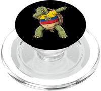Ecuador Turtle Dab Pose Ecuadorian Flag PopSockets PopGrip for MagSafe
