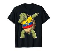 Ecuador Turtle Dab Pose Ecuadorian Flag T-Shirt