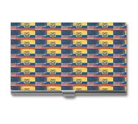 Ecuador U.S.A Flag Slim Business Card Holder Professional Metal Cards Case Pocket for Men Women