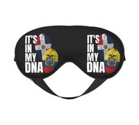 Ecuadorian Dominican Mix Flag Eye Mask Sleep Mask Light BlockBlindfold Night Eyes Cover Soft Pressure-Free Eyeshade with Elastic Strap for Home Travel Office Nap Yoga
