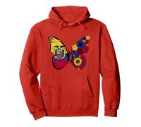 Ecuadorian Flag Pride Ecuador Roots Butterfly Women Girls Pullover Hoodie