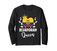Ecuadorian Queen Ecuador Flag Proud Ecuadorian Woman Long Sleeve T-Shirt