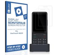 Ecultor 2x protective film 3D compatible with TCL OneTouch 4022S, Flexible, 100% coverage, Fingerprint-ID compatible, Made in Germany, Full Cover screen protector