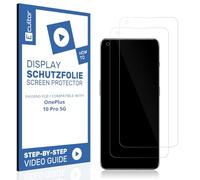 Ecultor 2x protective film 3D Matte compatible with OnePlus 10 Pro 5G, Flexible, 100% coverage, Fingerprint-ID compatible, Full Cover screen protector