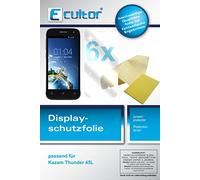 Ecultor Screen Protectors compatible with Kazam Thunder 4.5 Litre (Pack of 6) + Cloth and clear Premium film as Displayschutz