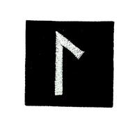 Ecusson Embroidered iron-on patch Viking Odin Witches Rune Alphabet Lake