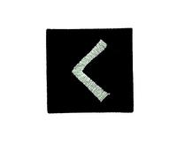 Ecusson Embroidered iron-on patch Viking Odin Witches Rune Alphabet Torch