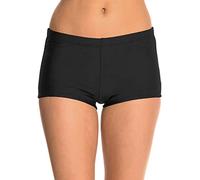 Ecute Womens Swimming Shorts Black Beach Swimwear Bikini Bottom, UK 18, Black-1