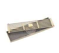 ECUTEE Linear Shower Drain Floor Drain Grate Shower Drain Cover for Kitchen Bathroom and Washroom, Shower Waste Trap with Hair Strainer, Efficient Water Drainage, 30×8cm Antique Brass