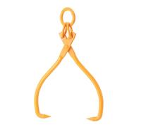 ECUTEE Log Skidding Tongs 16 Inch Logging Tong 2 Claw Log Grapple Lifting Tongs Log Grabs with Ring Timber Lifting Tongs for Logging Forestry Grappling Firewood Fire Log, Heavy Duty Steel Log Grabber