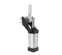 ECUTEE Pneumatic Fixture Clamp Pneumatic Toggle Clamp Quick Clamping Pneumatic Clamp Hold-Down for Professional Cylinders Wear-Resistant, G1/8in 10-140kg/c㎡ Pressure, GH-12265-A