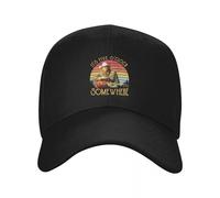 ECUXSRHN Baseball Cap Alan Jackson It's Five O' Clock Somewhere Vintage Retro Beach Outing Snap Back Hat Black
