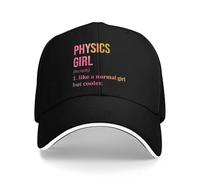 ECUXSRHN Baseball Cap Physics Girl Definition in Watercolor Black