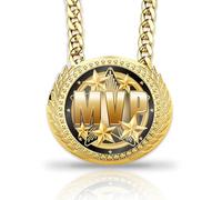 ecvepo Goat Trophy Chain, 6 Inch Gold Medal Necklace, Sports Achievement Award for Football Basketball Soccer