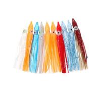 ECVGHD 10Pcs Plastic Fishing Lures Squid Skirt Trolling Octopus Soft Lure Bait
