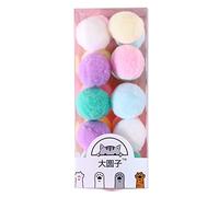 ECVGHD 20x Cats Favorite for Chase Plush Ball Toy Pom Pom Balls Color Random 3cm