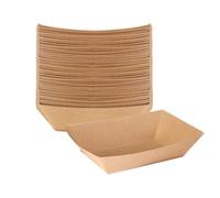 ECVGHD 50pcs Disposable Pet Feeding Dishes Recycled Kraft Paper Feeder Bowl Easy Use