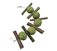 ECVGHD Bunny Chew Toys Wood Branches Grass Balls Rabbit for Hay Treat for Teeth Clean