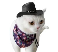 ECVGHD Pet Cowboy Hat Photo Props for Cat/Dogs Cap with Adjustable Strap
