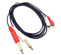 ECVGHD to 1/4 Cable, 1/4 Inch Mono to Stereo, 1.5m | Audiophile Converter Adapter, Copper Conductor, 0.2m / 1m / 1.5m / 300cm, Mono Male