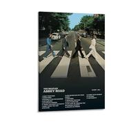 ECVHLXFQ Abbey Road-The BeatlesPop Songs Album Rapper Classic Album Canvas Print Signature Decor Bedroom Home Office Decor Teen Decor08x12inch(20x30cm) Frame-style-8