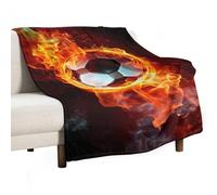 ECWECC Blanket Football Soft Blankets And Throws Soccer for Adults Fluffy Snugly Flannel Fleece Blanket for Bed Sofa Fuzzy Blanket Room Decor Christmas/Thanksgiving Valentine's Day 100x150cm