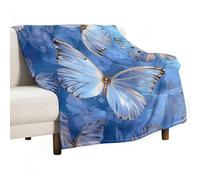 ECWECC Butterfly Throw Fleece Blanket Soft Blankets Throws Colourful for Kids Fluffy Snugly Warm Blanket for Adults Travel/Single for Women Girls Christmas/Thanksgiving 80x100cm
