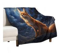 ECWECC Fox Throw Blanket 100x130cm Soft Blankets And Throws Animal Print for Children Fluffy Snugly Soft Warm Fuzzy for Bedroom Living Room Sofa Office Birthdays Valentine's Day