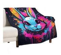 ECWECC Rabbit Blanket Gifts for Humans Sofa Throws Animal Bunny Soft Cozy Warm Flannel Bedding for Girls Kids Adults Couch Travel Outdoor Birthdays Valentine's Day 30"x40"inch