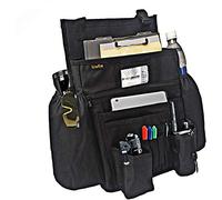 ECWKVN Car Front Seat File Organizer, Car Passenger Law Enforcement - Vehicle Storage Organizer with Dedicated Laptop Tablet Holder Cup Holder, Black