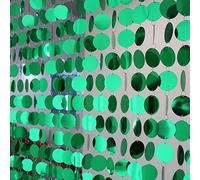ECYC Ltd Sparkle Sequin Beaded Curtain Door String Curtains, PVC Sequin Bead Doorway Curtain Door Window Decor Room Divider Blind for Home Festivals Wedding Party Decorations (5 Strips, Green)