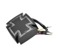 EcyPcaXhX LED Brake Light Rear Lamp with License Plate Light for Universal Motorcycle Fit Including Chopper Bobber Cafe Racer and Motocross Styles(Style 3)