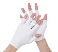 Eczema Spa Treatment Moisturizing Night Gloves, 4 Pairs White Fingerless Gloves, Overnight Moisturizing, Sleeping Gloves for Dry Hands