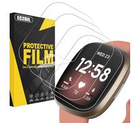 ECZOIL 4-Pack Screen Protector for Google Fitbit Versa 3 TPU Self-Healing Bubble Free HD Clear Screen Protector Cover