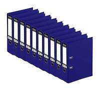 ED 10 x Pukka A4 Glossy 2-Ring Lever Arch File School Work Office 75mm Spine File Organiser (Navy), Does not apply