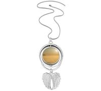 ed bright sun clound balloon Pendant Angel Wings Rotating Necklace Jewelry