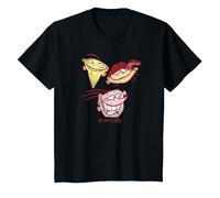 Ed, EDD n Eddy Three Heads T-Shirt, Youth, Black, 4T