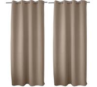 ED ENJOY HOME Blackout Curtain, Polyester, Natural, 240x140 cm (Pack of 2)