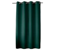 ED Enjoy Home - Blackout curtain with 8 eyelets made of chrome-plated metal, diameter 4 cm, 100% polyester, 210 g/m², 140 x 180 cm, dark green, ready to hang, easy to clean