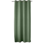 ED ENJOY HOME Blackout Curtain with Silver Eyelets, Clay Green, 140 x 240 cm, 100% Polyester, OEKO-TEX Certified Fabric, Licorice Collection