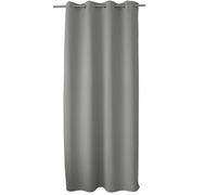 ED ENJOY HOME Fire Blackout Curtain with Eyelets, Light Grey, 140 x 260 cm, Fireproof Category M1, 100% Polyester, Flame Collection