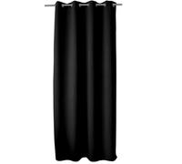 ED ENJOY HOME Flame Collection Fire Blackout Curtain with Eyelets, Black, 140 x 260 cm, Fireproof Category M1, 100% Polyester, Flame Collection