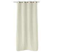 ED ENJOY HOME Nordica Collection Thermal Blackout Curtain with Eyelets, Ecru, 135 x 240 cm, 100% Polyester, Woven Velvet, Fleece Lining, Nordic Collection