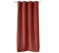 ED ENJOY HOME Nordica Collection Thermal Blackout Curtain with Eyelets, Terracotta, 135 x 240 cm, 100% Polyester, Woven Velvet, Fleece Lining, Nordica Collection