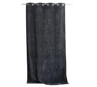 ED ENJOY HOME Thermal Blackout Curtain with Eyelets, Dark Grey, 140 x 260 cm, 100% Polyester, Velour, Fleece Lining, Velvet Collection