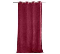ED ENJOY HOME Thermal Blackout Curtain with Eyelets, Garnet Red, 140 x 260 cm, 100% Polyester, Velour, Fleece Lining, Velvet Collection