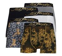 Ed Hardy 5 Pack Mens Cotton Breathable Boxers Underwear - Carno Collection - XL - Assorted